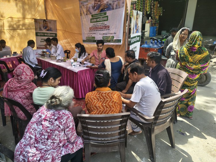 निःशुल्क स्वास्थ्य जांच शिविर में 100 से अधिक लोगों ने उठाया लाभ