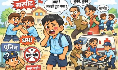 स्कूल में छात्रों के दो गुटों में भिड़ंत, एक बालक का जबड़ा टूटा