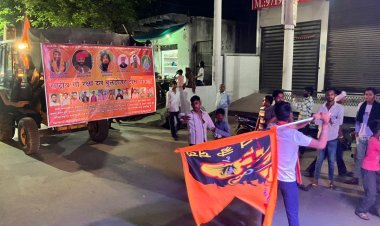 हनुमान जन्मोत्सव पर खेकड़ा में निकली शोभायात्रा
