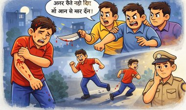 रास्ते में युवक पर हमला, पैसे न देने पर धारदार हथियार से किया घायल