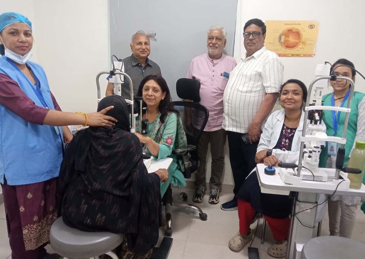 निःशुल्क नेत्र शिविर में उमड़ा जनसैलाब, 188 मरीजों की हुई जांच