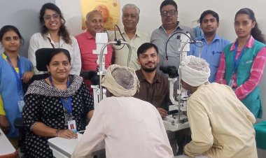 निशुल्क नेत्र शिविर में 180 मरीजों ने कराई आंखों की जांच, 75 का होगा मोतियाबिंद ऑपरेशन