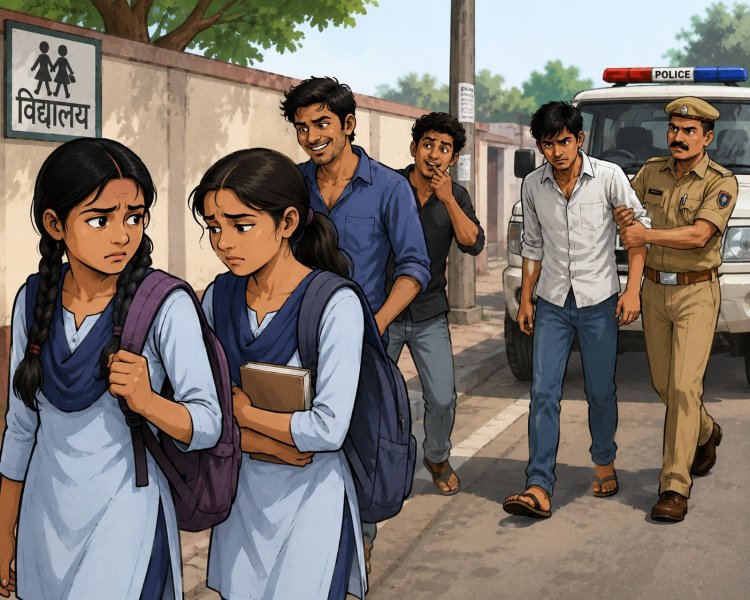 स्कूल जाती छात्राओं से छेड़छाड़ करने वाले दो युवक गिरफ्तार