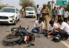 बड़ागांव रोड पर सड़क हादसा, बाइक सवार दो दोस्त घायल