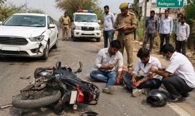 बड़ागांव रोड पर सड़क हादसा, बाइक सवार दो दोस्त घायल