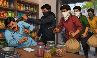 घर में बनी दुकान पर धावा: बदमाशों ने लूटपाट के बाद दुकानदार को पीटकर किया घायल