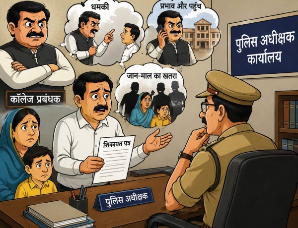 कॉलेज प्रबंधक ने लगाई गुहार, उत्पीड़न और जान से मारने की धमकियों से परिवार दहशत में