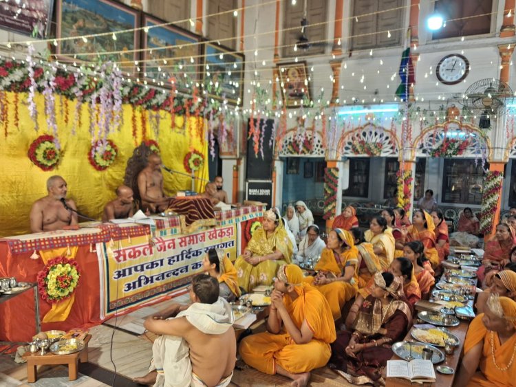 भक्ति और श्रद्धा के साथ शुरू हुआ समोशरण महार्चना एवं श्रुत पंचमी महोत्सव