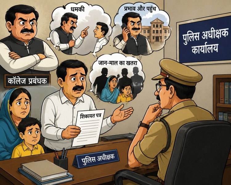 कॉलेज प्रबंधक ने लगाई गुहार, उत्पीड़न और जान से मारने की धमकियों से परिवार दहशत में