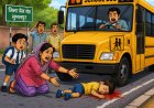 स्कूल बस की चपेट में आने से तीन वर्षीय मासूम की मौत, परिवार में मचा कोहराम