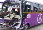 तेज रफ्तार ट्रक ने सवारी भरी बस को मारी जोरदार टक्कर, चालक समेत आठ घायल