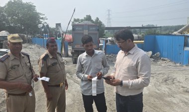 परिवहन विभाग ने ओवरलोड वाहनों पर चलाया अभियान