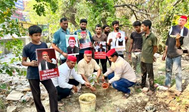 सपा ने किया वृक्षारोपण अभियान का आयोजन