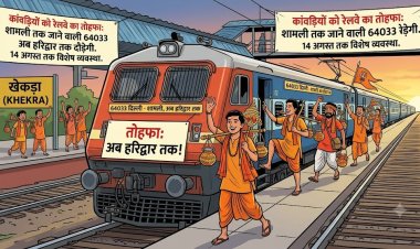 कांवड़ियों को रेलवे का तोहफा: शामली तक जाने वाली 64033 अब हरिद्वार तक दौड़ेगी