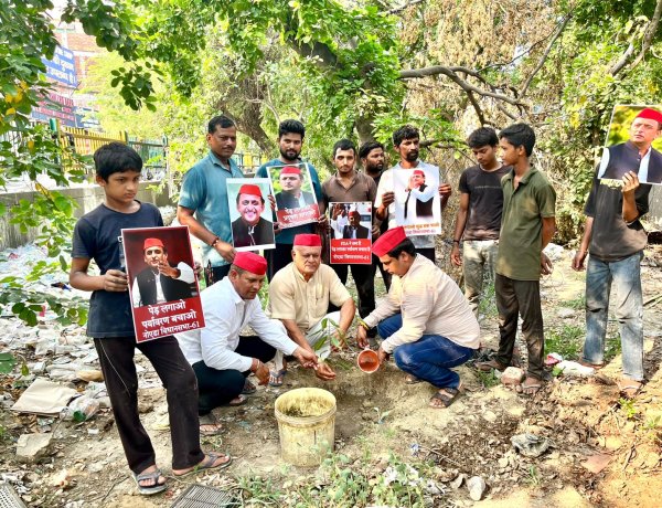 सपा ने किया वृक्षारोपण अभियान का आयोजन