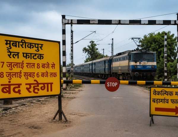 10 घंटे बंद रहेगा खेकड़ा का मुबारिकपुर रेल फाटक