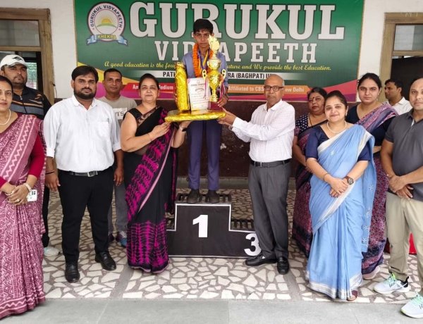 गुरुकुल विद्यापीठ की प्रियांशी ने क्लस्टर स्टेट गेम में जीता स्वर्ण