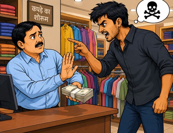 उधार लिए रूपयों का तगादा करने पर व्यवसायी को दी जान से मारने की धमकी