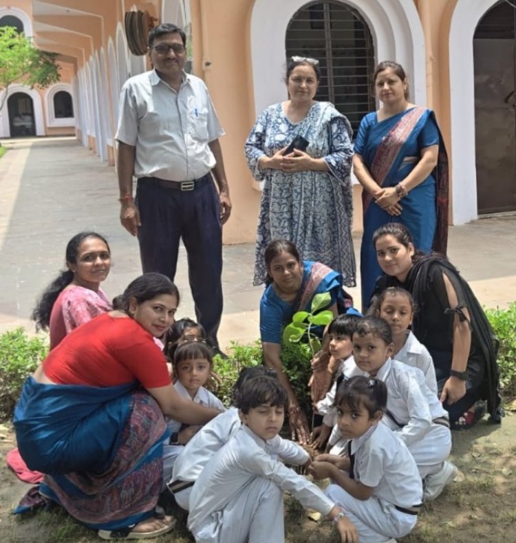 पेड़ लगाकर पर्यावरण संरक्षण का दिया संदेश, स्याद्वाद जैन एकेडमी में हुआ वृक्षारोपण