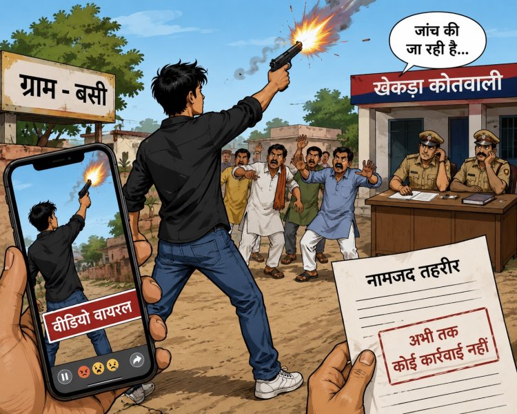 बसी में अवैध हथियार से फायरिंग का वीडियो वायरल, गांव में खौफ का माहौल