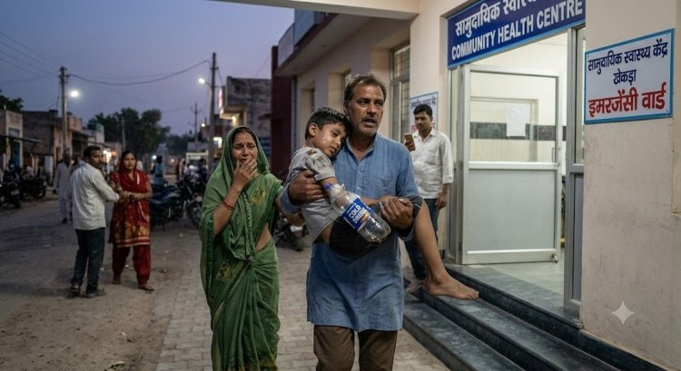 कोल्ड ड्रिंक समझकर बच्चे ने पी लिया ब्लीचिंग पाउडर का घोल
