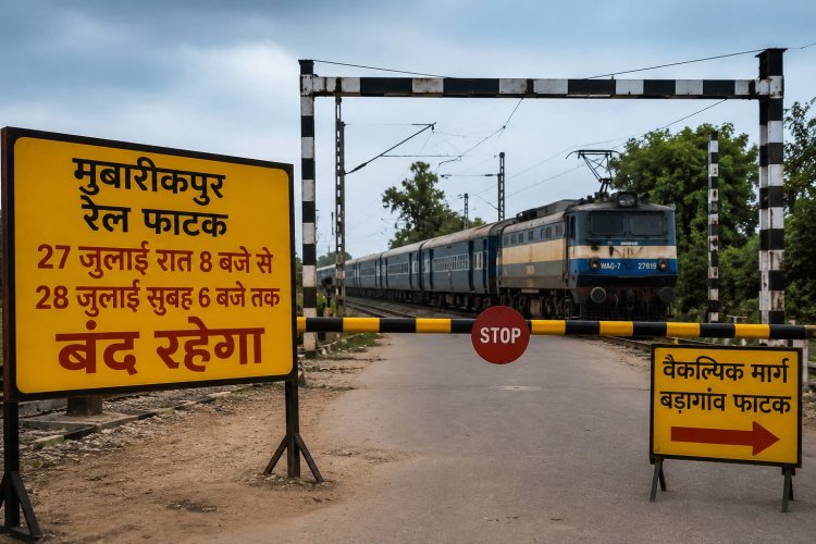 10 घंटे बंद रहेगा खेकड़ा का मुबारिकपुर रेल फाटक