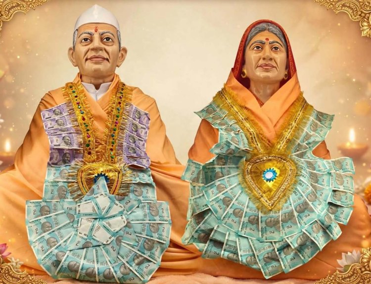 घीसा संत के बाड़े में गूंजा भक्ति का जयघोष, माता-पिता की प्रतिमाओं की विधिवत प्राण प्रतिष्ठा
