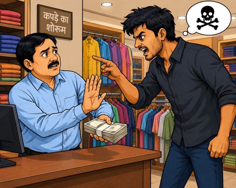 उधार लिए रूपयों का तगादा करने पर व्यवसायी को दी जान से मारने की धमकी
