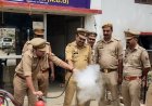पुलिसकर्मियों ने सीखा आग बुझाने का हुनर, दमकल टीम ने कराया प्रैक्टिकल