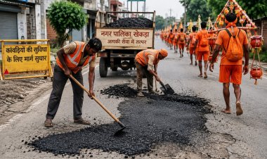 कांवड़ यात्रा से पहले सड़कों को मिली नई सांस, गड्ढे भरकर श्रद्धालुओं को दी बड़ी राहत