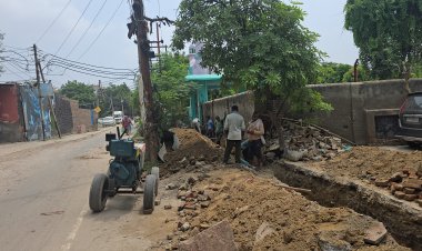 नाले के निर्माण को लेकर विवाद, स्थानीय लोगों ने बताया जलभराव से निजात का जरूरी कदम