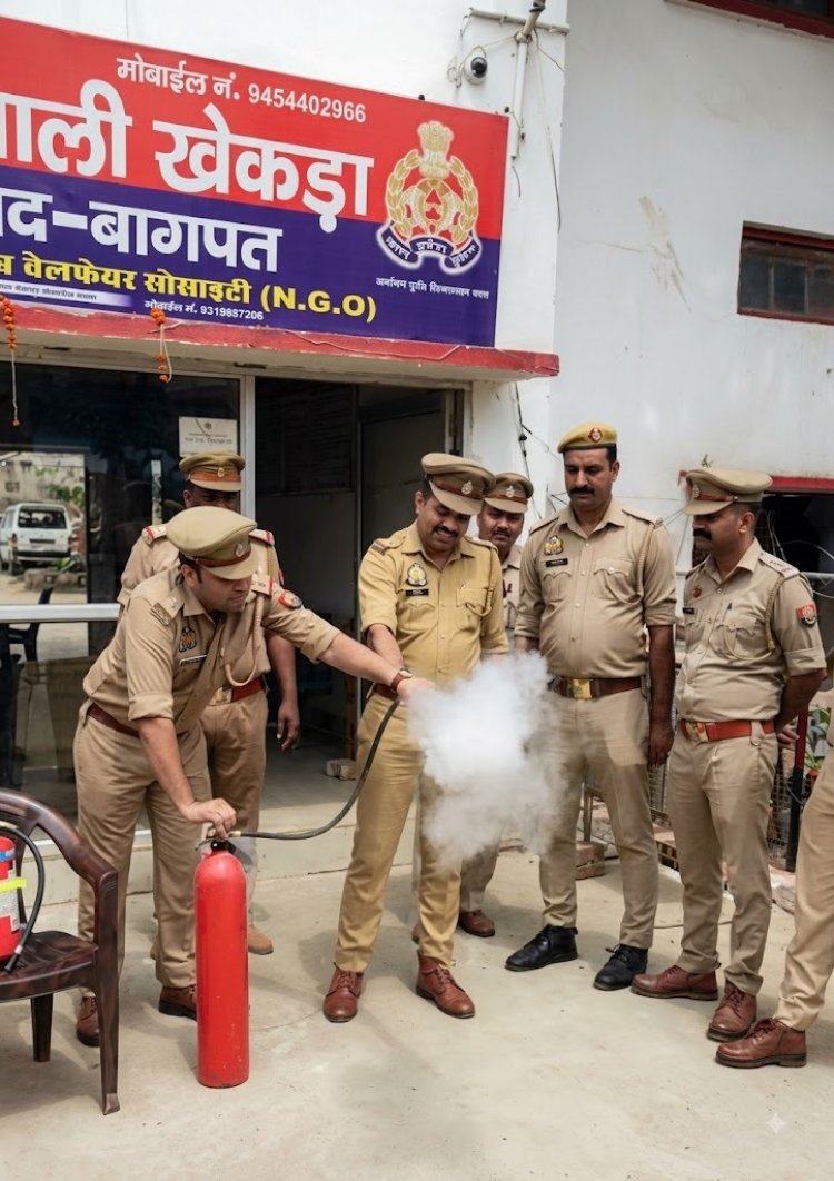 पुलिसकर्मियों ने सीखा आग बुझाने का हुनर, दमकल टीम ने कराया प्रैक्टिकल