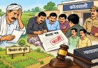 फर्जी बंधक पत्र बनवाकर किसान की जमीन हड़पने का आरोप