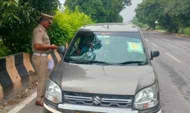 यातायात पुलिस ने 5184 वाहनों के काटे चालान, 17 वाहन सीज