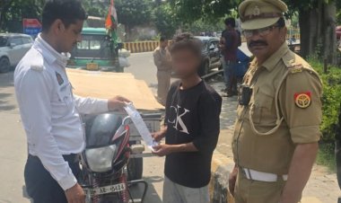 यातायात पुलिस ने 7025 वाहनों के काटे चालान, 28 वाहन सीज