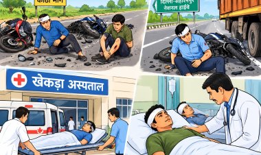 सड़क हादसों में तीन युवक घायल, अस्पताल में कराया उपचार