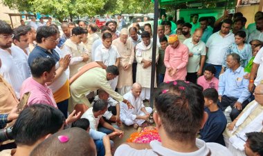 पूर्व राज्यपाल कलराज मिश्रा के आवास पहुंचकर सतेंद्र शर्मा ने दी श्रद्धांजलि