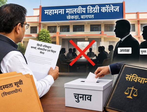 महामना मालवीय डिग्री कॉलेज के चुनाव पर घमासान, सचिव ने प्रक्रिया पर उठाए सवाल