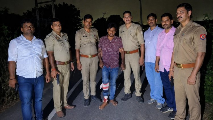 नलकूपों से उपकरण चोरी करने वाले गिरोह का बदमाश मुठभेड़ में घायल