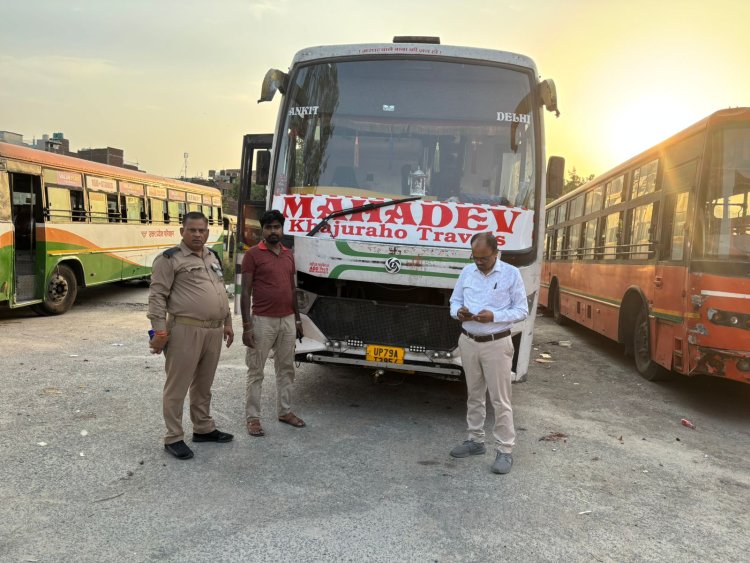 परिवहन विभाग ने 34 बसों का काटा चालान, 21 सीज