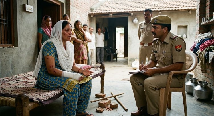 घर में घुसकर महिला से मारपीट, जान से मारने की धमकी का आरोप