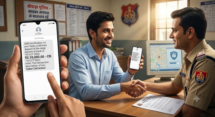 साइबर सेल की तत्परता से वापस मिले 2.10 लाख रुपये