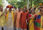 श्रीमद्भागवत कथा को लेकर निकाली भव्य कलश यात्रा