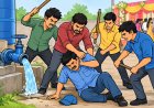 पानी नहीं पहुंचने पर नलकूप ऑपरेटर की डंडों से पिटाई, चार पर आरोप