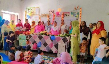 सुन्हैडा में आंगन मिलन सेवा में माताओं को किया सम्मानित