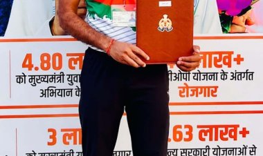 जेवलिन थ्रो खिलाड़ी नितेश यादव खेल कोटे से यूपी पुलिस में भर्ती