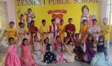 जेनेक्स्ट स्कूल में धूमधाम से मना दशहरा महोत्सव, रावण दहन कर दिया बुराई पर अच्छाई की जीत का संदेश