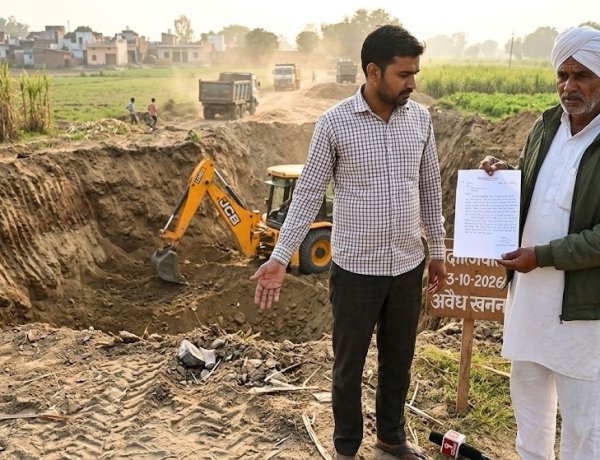 तीन फीट की अनुमति, छह फीट तक खोद डाली मिट्टी