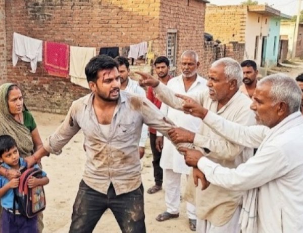 बेटे को लेने पहुंचे पिता से ससुरालियों ने की मारपीट