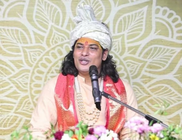 श्रीमद्भागवत कथा में श्रीकृष्ण के दिव्य स्वरूप का हुआ वर्णन